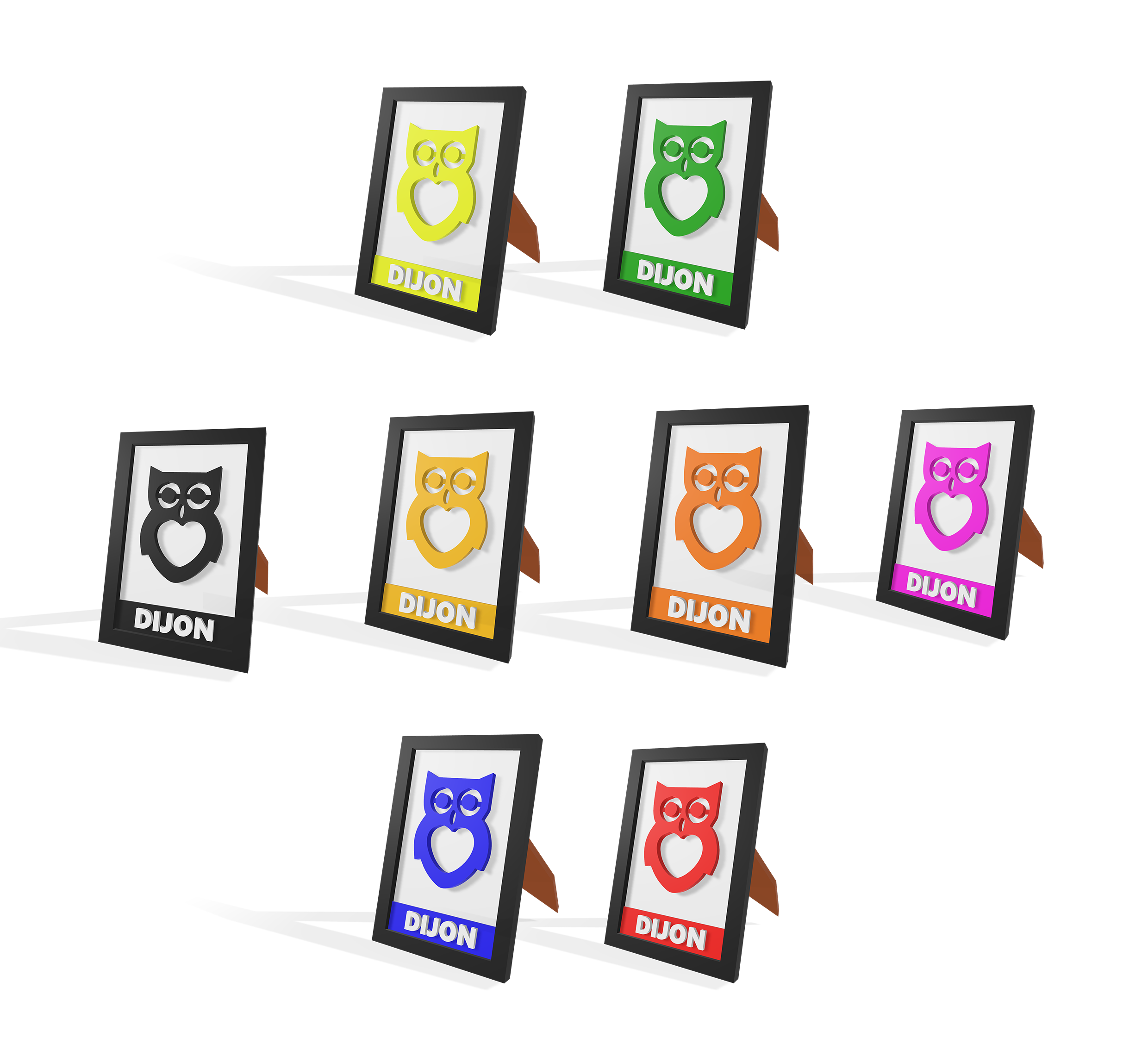 Tableau Dijon Saphichouette Noir Blanc Noir