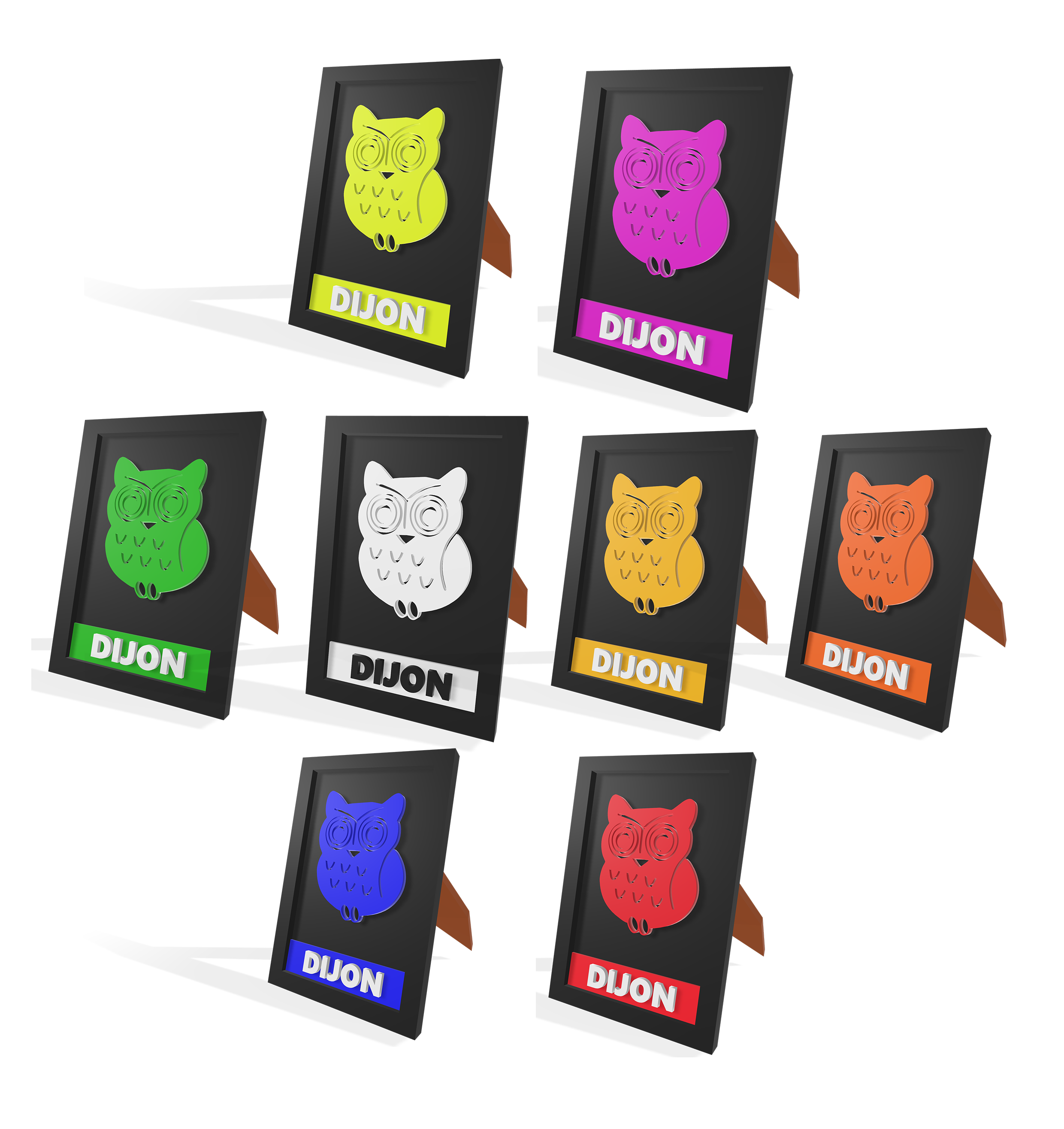 Tableau Dijon Wawachouette Noir White